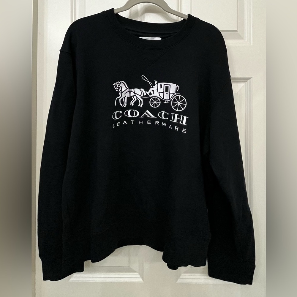 Coach Horse & Carriage Crewneck Sweatshirt in Black, size Large